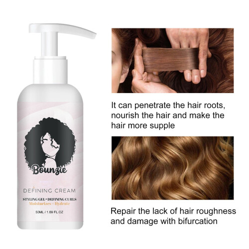 Bounzie Curl Ορισμός Ελαστίνης για Σγουρά Μαλλιά Ενυδάτωση Styling Περιποίηση Μαλλιών για 2