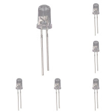 200 Pcs 5mm White LED Diode Lights DC 3V 20MA Bulb Lamps Electronics Components Light Emitting Diodes
