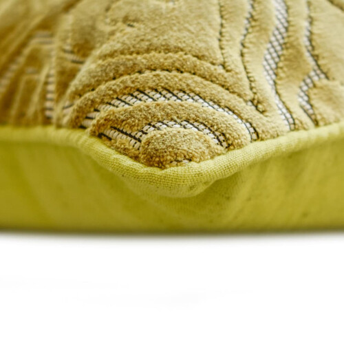 ΑρχικήCentric Μαξιλαροθήκη Designer 22"x22" σε βελούδινο chartreuse γεωμετρικό σχέδιο, κομμένη 1