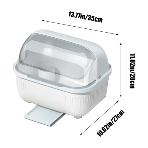 Txmfgh Dish Storage Box - Stackable, Large Capacity, Multigrid Design, Antiskid Base, Easy to Clean, Perfect for Kitchen Organization and Picnic Use. 2