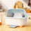 Txmfgh Dish Storage Box - Stackable, Large Capacity, Multigrid Design, Antiskid Base, Easy to Clean, Perfect for Kitchen Organization and Picnic Use. 4