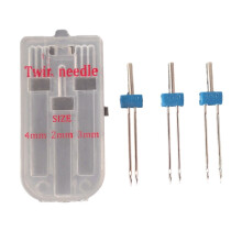 SOFEIYA Paquete de 3 agujas dobles de 2/3/4 mm para accesorios de máquinas de coser Singer Brothers