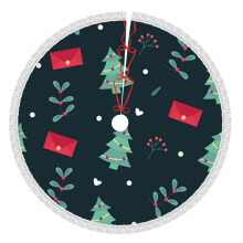 Fröhliche Weihnachten! Weihnachtsbaumdecke, 76 cm (30 Zoll), Winterliche Weihnachtsbaummatte, Weihnachtsbaumdecke für rustikale