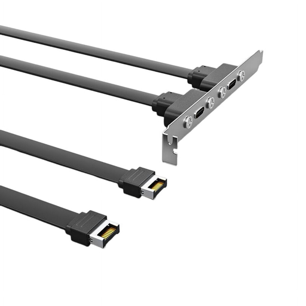Usb3.1 Baffle Cable 19Pin/Type-E To Type-C Front C Mother Chassis Pci Bit 10Gbps Short Flat Cable A-50Cm 9164030943995