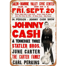 Johnny Plåtskylt 1968 Cash in Virginia Vintage Metallskyltar 20x30 cm