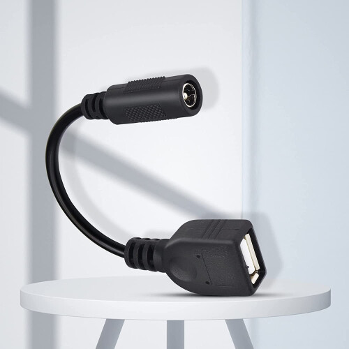 Καλώδιο τροφοδοσίας USB σε DC 5V ï¼ŒΚαλώδιο μετατροπής DC 5.5x2.1mm θηλυκό σε USB θηλυκό για 2