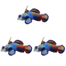 Iron Fish Wall Decoration Set of 3 Hanging Metal Home Shape Household Housewarming Gift