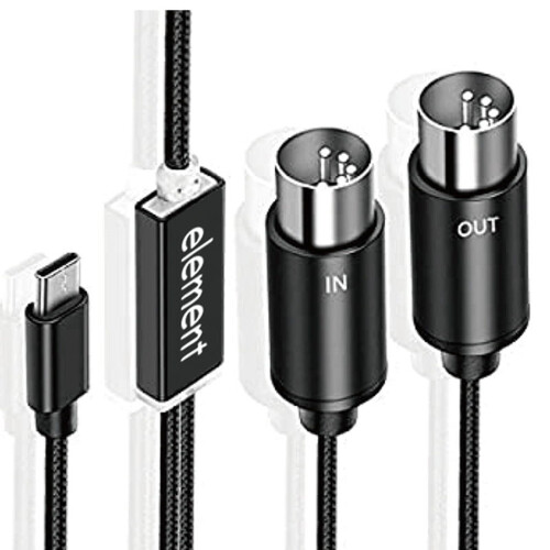 Καλώδιο MIDI σε USB C Type C Μετατροπέας USB MIDI με ενδεικτική λυχνία για ηλεκτρονικό