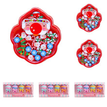 9PCS Mini Christmas Erasers For Kids Cute Erasers For Kids Party Gifts Homework Rewards Santa Gift Filling Party Decoration Desk *9PCS