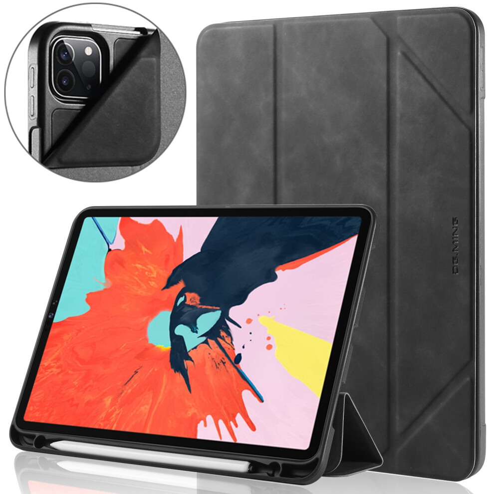 Tablet Case For Compatible With Ipad Mini4/5 9.7 10.2 10.5 11 Inch 10.9 2020 Cases Pu Leather Smart Sleep Cover Black 9164030946552