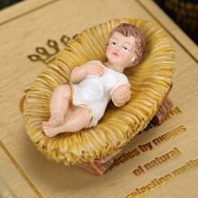Glückskind-Jesus-Figur, 9,4 cm, detailgetreue Darstellung des Christuskindes, kompatibel mit Krippensets, Weihnachtskrippen-Dekoration,