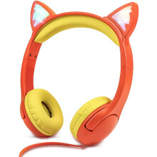 Casque audio pour enfants, filles, garçons et adolescents, avec éclairage, réglable, compatible avec prise jack 3,5 mm