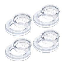 Anneaux et capuchons en silicone transparents Eease4Sets pour trous de parasol de table de patio, 5 cm (2 pouces).
