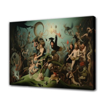 Affiche sur toile d'art surréaliste, décoration de chambre, paysage sportif, décoration de bureau, cadeau, style encadré, 20 x 30 cm (8 x 12