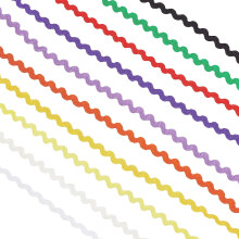 Ruban à franges RIC Rac de 50 m et 10 couleurs, compatible avec les supports à franges, pour la couture, les mariages, la décoration intérieure