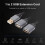 jixopn2in1USB Data Hub Τροφοδοτικό Y Splitter Καλώδιο επέκτασης φόρτισης USB 4