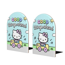 2 kpl Hello Kitty -kirjatukia, söpöjä sarjakuvakirjatukia, kestäviä, metallisia koristeellisia kirjatukia lasten hyllyille, huoneisiin,