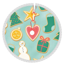 Jupe de sapin de Noël « Joyeux Noël » de 122 cm (48 pouces), tapis de sapin pour les fêtes d'hiver, jupe de sapin pour décorations de Noël