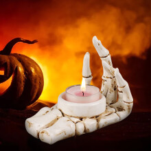 Fankiway Halloween Διακόσμηση Τρόμου Σκελετός Χέρι Κρανίο Ρητίνη Κερί Hol Der Ghost Festival Party Table