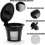 Kit com 6 Cápsulas de Café Reutilizáveis LEEYNEER, compatíveis com Keurig 2.0 e 1.0, com Escova de Limpeza. 2
