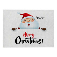 Napperons de Noël, accessoires de décoration pour la table familiale, coussins et housses de coussins de Noël