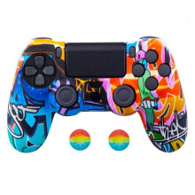 Cover in silicone per PS4/Slim/Pro con 2 impugnature per i pollici