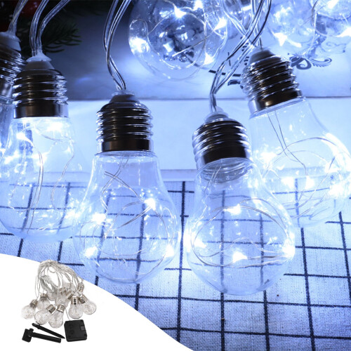 Ηλιακά φωτιστικά εξωτερικού χώρου 10 LED με λαμπτήρες πυρακτώσεως, συμβατά με