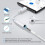 USB C til 3,5 mm lydadapter, kompatibel med iPhone 16, iPhone 16Plus, iPhone 15Pro/Pro Max, hvid 4