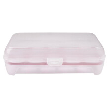 Conjunto de Recipientes Plásticos Empilháveis para Geladeira com Tampa, Bandejas Transparentes para Ovos Recheados (15 Ovos).