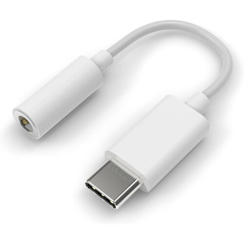 USB C til 3,5 mm lydadapter, kompatibel med iPhone 16, iPhone 16Plus, iPhone 15Pro/Pro Max, hvid 2