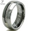 Tioneer Wolframcarbid- und Edelstahl-Ehering mit 24 Zirkonia, 8 mm 1
