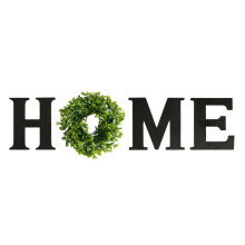 Houten huisletters voor aan de muur, decoratief houten huisbord met kunstmatige zonnebloemkrans voor de letter O, rustieke wanddecoratie, landelijke
