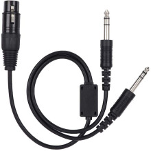 Cavo adattatore per cuffie, da XLR a 5 pin a splitter per auricolari GA Aviation per Airbus