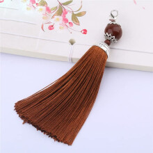 8cm Pink Tassel Keychain Pendant for Bags Curtains Jewelry Sewing Fringe Decor (Set of 10)