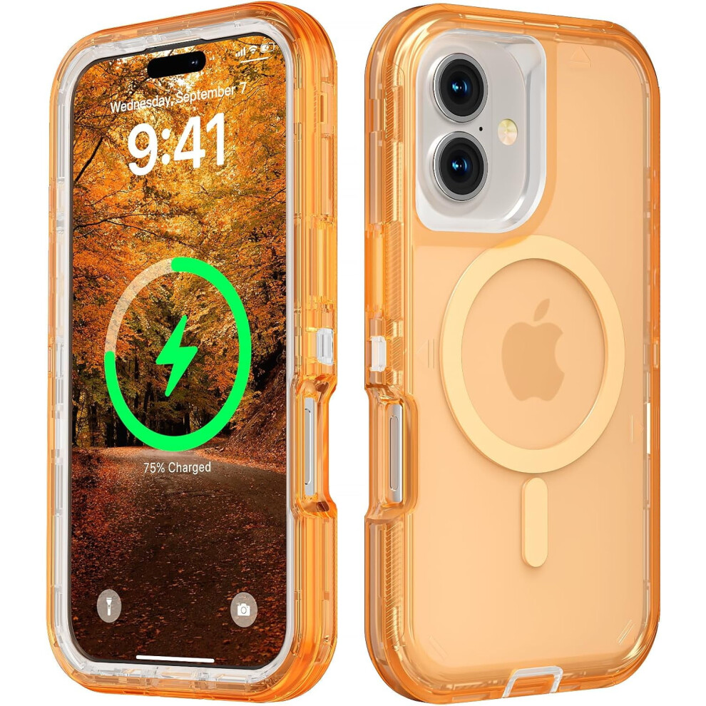 Transparent Magsafe Compatible Case For Iphone 16 Plus, Triple Layer Shockproof & Drop-Proof Phone Case, 6.7 Inch 9164030235069