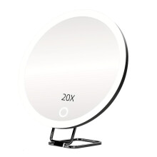 Miroir grossissant Joyfeel x10/20/30 avec lumière LED et pince à épiler, rotation à 360, miroir de maquillage portable mural/à main/de bureau