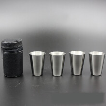 30 ml bærbar vinkopp i rustfritt stål, kompatibel med utendørs bruk - ett lag kald drikke og Baijiu-kopp, gaver til familien