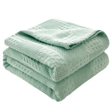 Pedty Cooling Blanket, Compatible with Summer Use, All Cotton Knitted, Multi Functional for Sofa & Air Conditioning, Solid Color