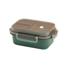 Dwuwarstwowy lunchbox z przegródkami, szczelny i nadający się do użytku w kuchence mikrofalowej, dla pracowników biurowych i studentów. Pasuje