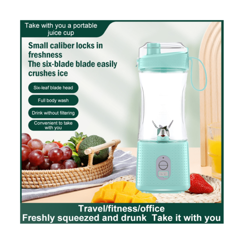 Φορητό μπλέντερ 380ML για smoothies, χυμούς και μιλκσέικ, μίνι μπλέντερ 4000MAh και μπλε για 2