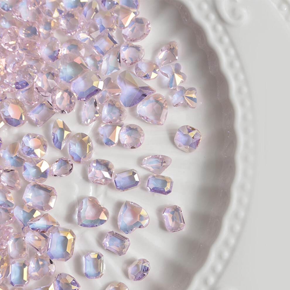 50Pcs Pointed Bottom Crystal Nail Rhinestones for 3D Nail Art Decorations LongLasting Sparkle Wedding