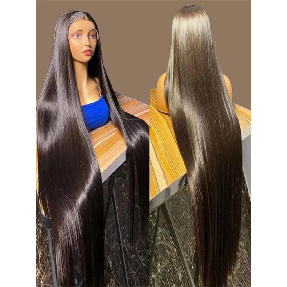 Unisex 13X6 Hd Lace Front Human Hair Wig For Women, Glueless Pre Plucked Hairline, 200 Density