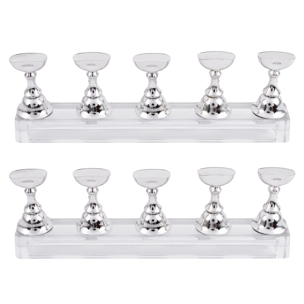 Magnetic Nail Practice Stand Set with Acrylic Tip Holder for Manicure Training and Display