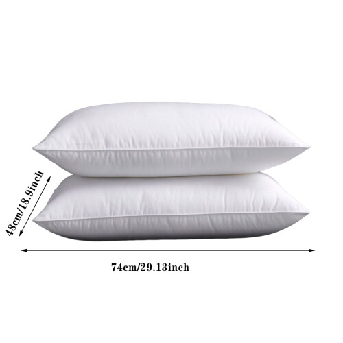Tkrady2Pcs Μαξιλάρια κρεβατιού από βαμβάκι Εναλλακτικά Κανονικά Μαξιλάρια Μαλακά και 2