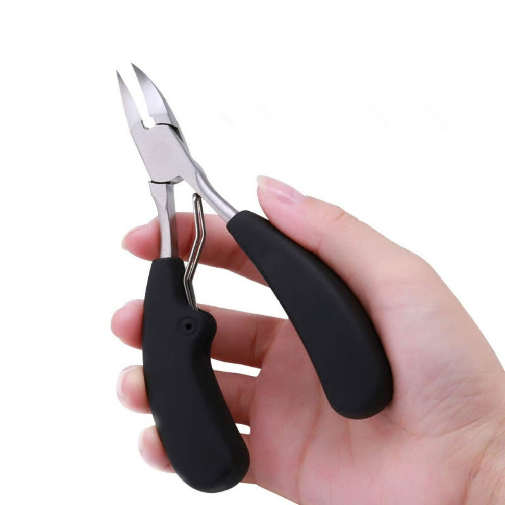 Toenail Clipper for Thick and Ingrown Nails with Precision Stainless Steel Blade and Ergonomic Grip