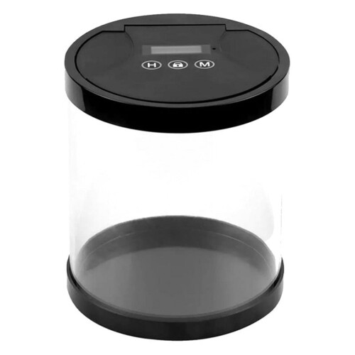 Multifunction Timer Safe Box with Electric Lock, 6.5" x 5.71", Black