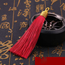 5pcs Silk Tassel Fringe 8cm Set for DIY Jewelry Making, Earrings, Home Décor, Wine Red
