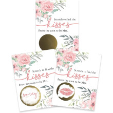 Lot de 26 cartes « Baisers floraux » pour jeux de fête prénuptiale et enterrement de vie de jeune fille