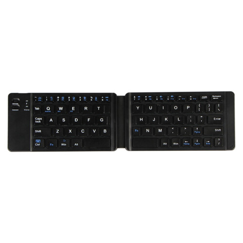 Foldable Bluetooth Keyboard - Portable, Rechargeable, Full Size, Ultra Slim Compatible with iOS, Android, Windows, Smartphone, Tablet, Laptop 1