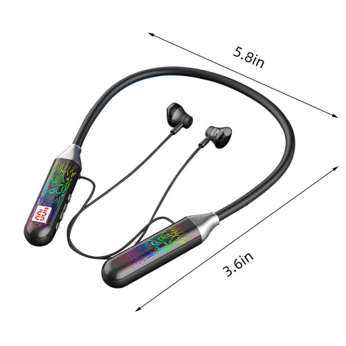 Ακουστικά Bluetooth με υφή και εκπομπή φωτός Avtoify, αθλητικά, κρεμαστά, μισά ακουστικά 2
